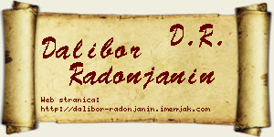 Dalibor Radonjanin vizit kartica